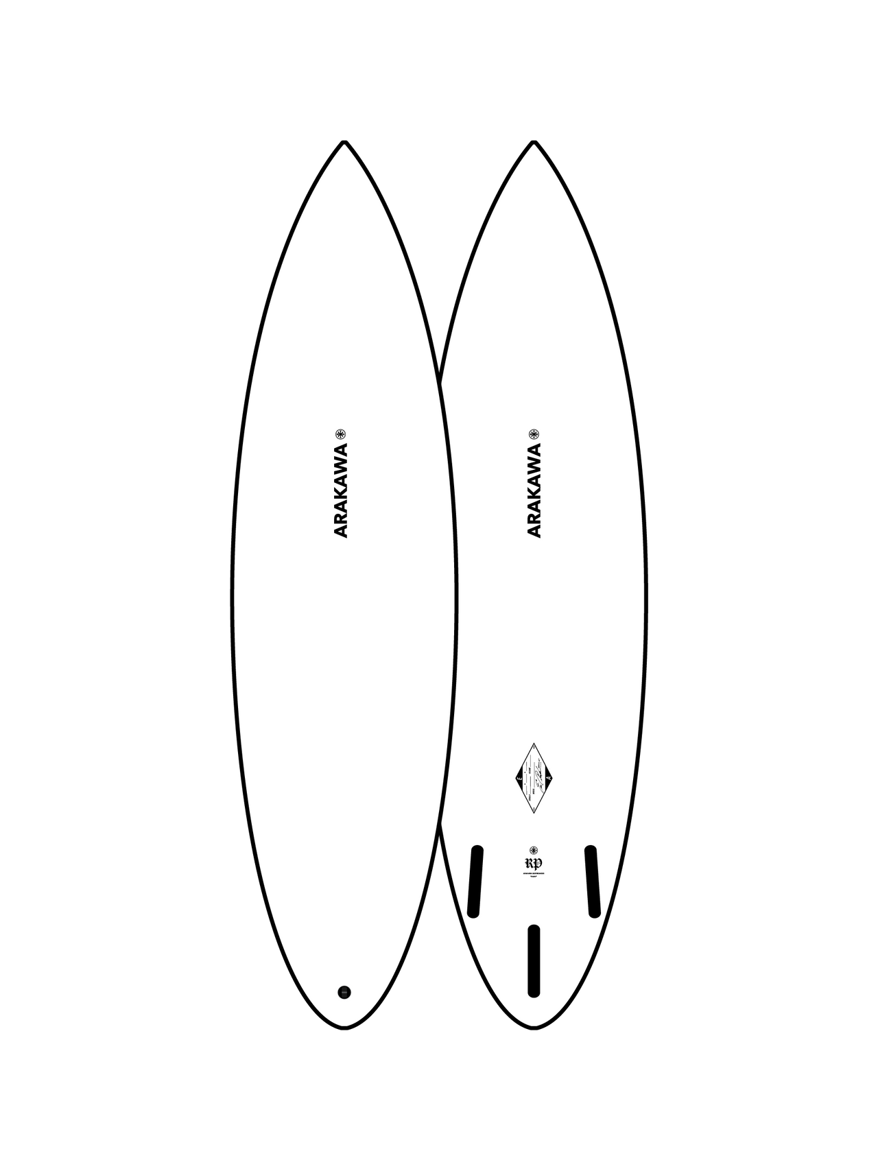RP 6'4" x 18.9 X 2.63, Round Pin, 3x  Futures Fin Boxes, PU [Good] - ID:650322