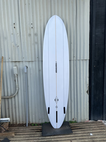 Avis 8'0" x 21.75 X 2.75 - 52.80L, Round Pin, 1x  Single + 2 Boxes Futures Fin Box, PU - ID:1149364