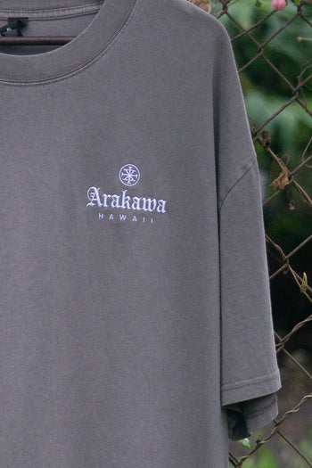 Embroidered Low Key Tee - Grey