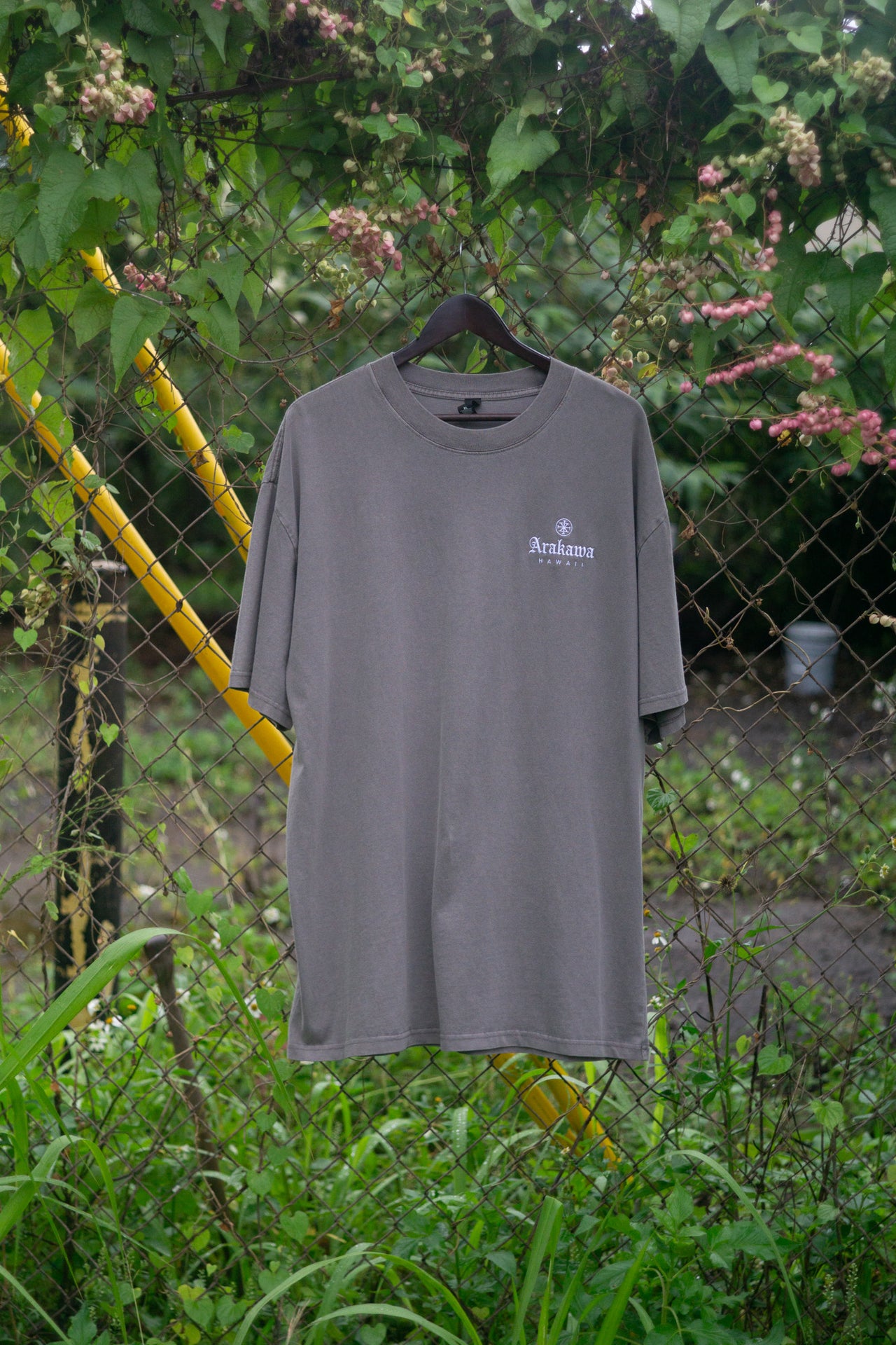 Embroidered Low Key Tee - Grey